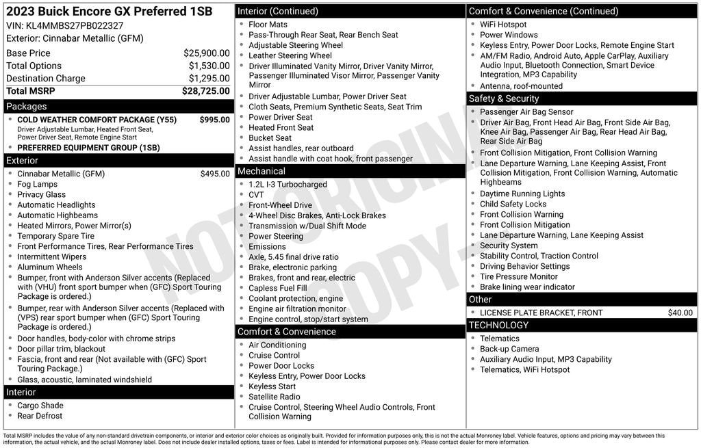 buick encore gx 2023 KL4MMBS27PB022327 image buick encore gx 2023 KL4MMBS27PB022327 image